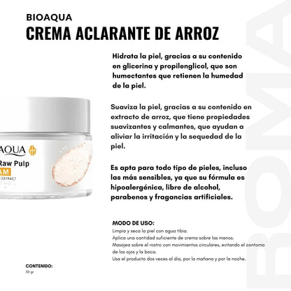 CREMA FACIAL DE ARROZ BIOAQUA